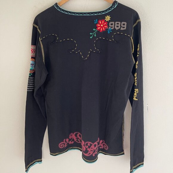 DOUBLE D RANCH Black Serpent Print & Embroidered Tee is NWOT!; Size 1X - Picture 3 of 8